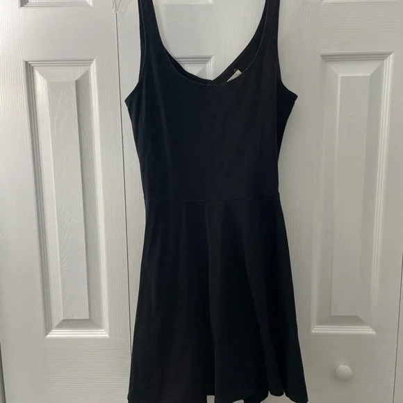 hollister black skater dress Hollister Black cross-back skater dress